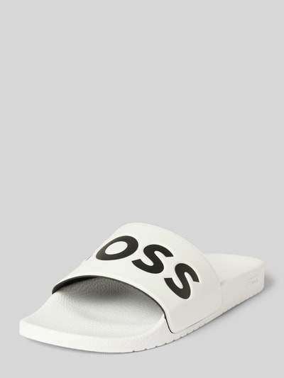 BOSS Slides mit Label-Print Modell 'Aryeh' Weiss 1