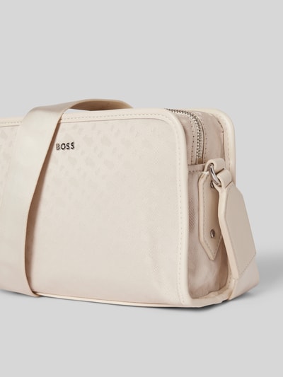 BOSS Crossbodytas met labeldetail, model 'Sandy' Zand - 3