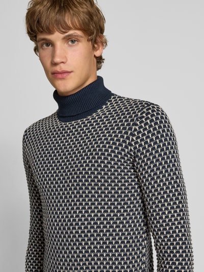 Blend Gebreide coltrui Donkerblauw - 3