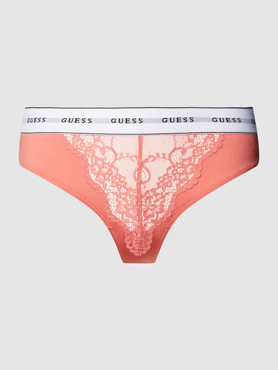 Guess String mit elastischem Logo-Bund Modell 'BELLE' Koralle 1