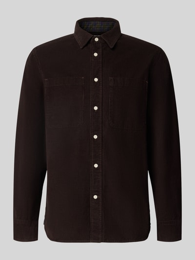 Barbour Regular Fit Cordhemd aus reiner Baumwolle Dunkelbraun 1