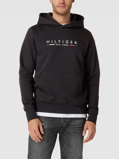 Tommy Hilfiger Bluza z kapturem z nadrukiem z logo Czarny 4