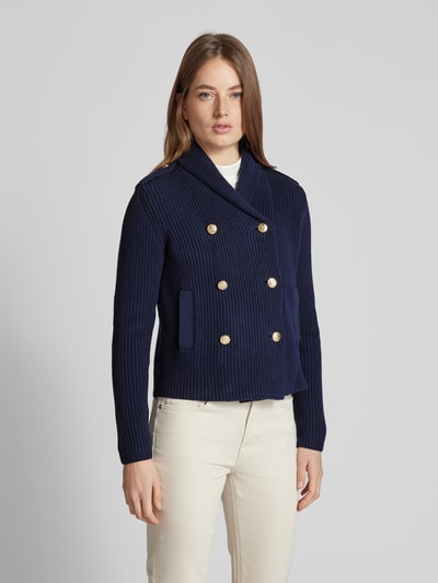 Lauren Ralph Lauren Strickjacke mit Leistentaschen Modell 'WILMAT' Dunkelblau 4