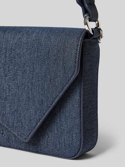 HUGO Clutch mit Label-Applikation Modell 'Mel' Jeansblau 3