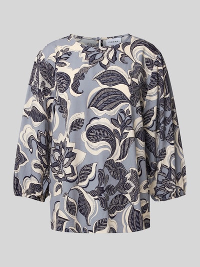 comma Bluzka z wiskozy z rękawami o dł. 3/4 Szaroniebieski 2