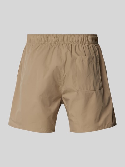 BOSS Regular Fit Badeshorts mit Label-Print Modell 'Iconic' Sand 3