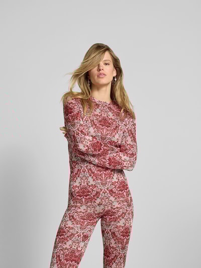 Rabanne Longsleeve mit Rundhalsausschnitt Rot 4