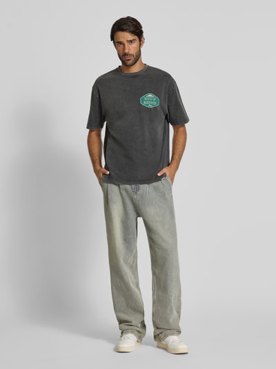 Don´t Waste Culture T-Shirt mit Motiv-Print Modell 'Xandor' Anthrazit 1