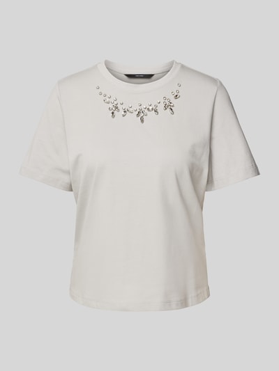 Vero Moda Regular Fit T-Shirt aus reiner Baumwolle Modell 'SIF' Hellgrau 1