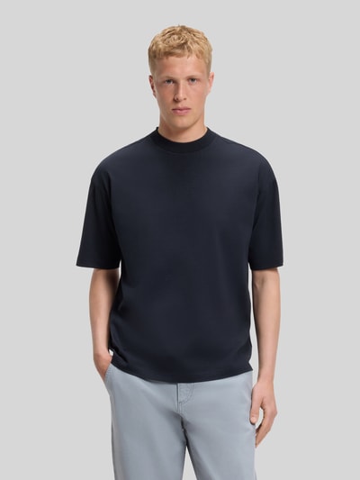 BOSS Orange T-shirt o kroju relaxed fit z czystej bawełny model 'TE_TILE' Granatowy 4