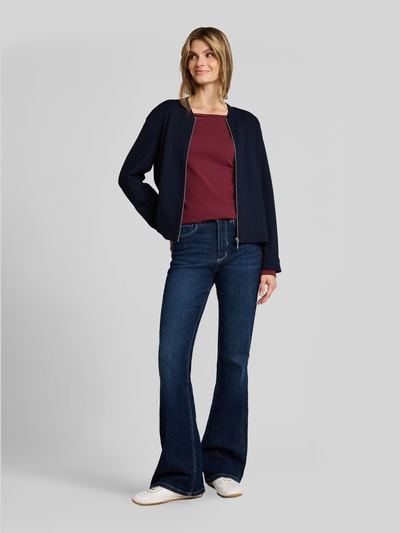 Tom Tailor Langarmshirt mit U-Boot-Ausschnitt Bordeaux 1