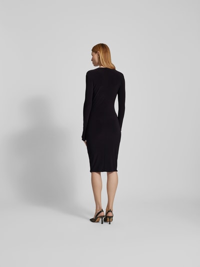 Norma Kamali Midikleid mit V-Ausschnitt Black 5