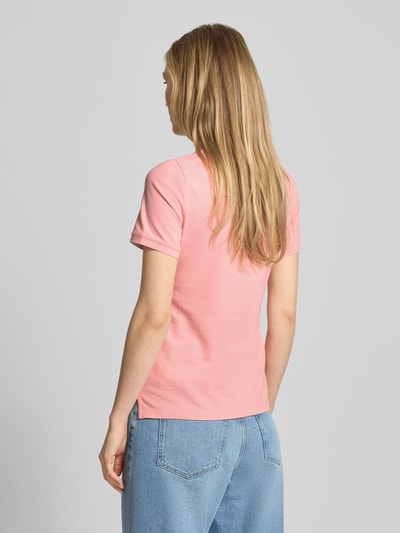 GANT slim fit poloshirt met labelstitching Lichtroze - 5