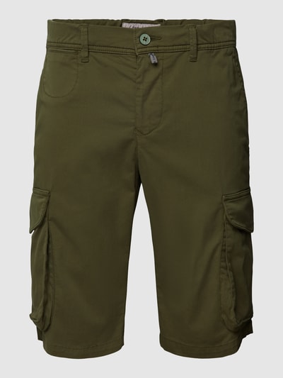 Pierre Cardin Cargoshorts in unifarbenem Design Modell 'Futureflex' Oliv 2