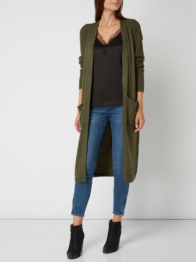 YAS Longcardigan mit offener Vorderseite  Oliv 1