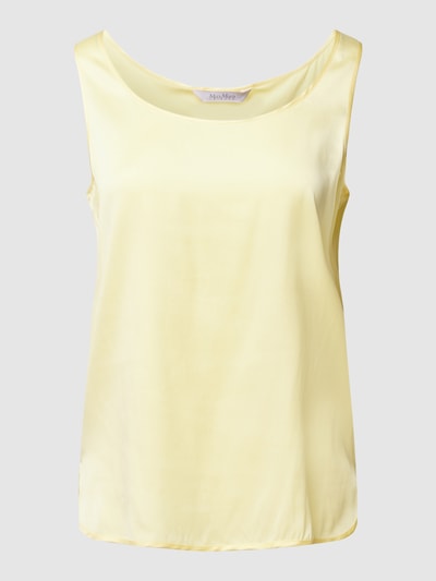 MaxMara Leisure Blousetop in effen design, model 'PAN' Lichtgeel - 2