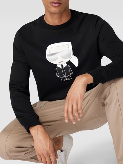 Karl Lagerfeld Sweatshirt mit Karl-Print Black 3