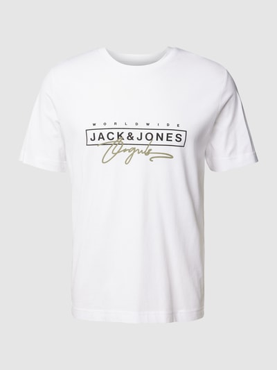 Jack & Jones T-Shirt aus Baumwolle mit Label-Detail Weiss 2