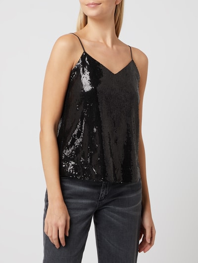 Cinque Top mit Pailletten Modell 'Citop'  Black 4