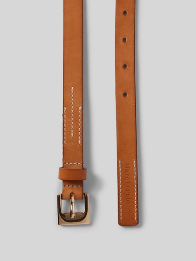 Marc O'Polo Riem van stijlvol runderleer met contrastkleurige stitching Cognac - 3