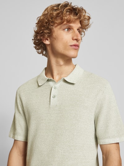 Jack & Jones Regular Fit Poloshirt mit Label-Stitching Modell 'GEORGE' Mint Melange 3