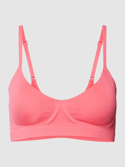 Calvin Klein Underwear Biustonosz typu bralette z detalem z logo Mocnoróżowy 1