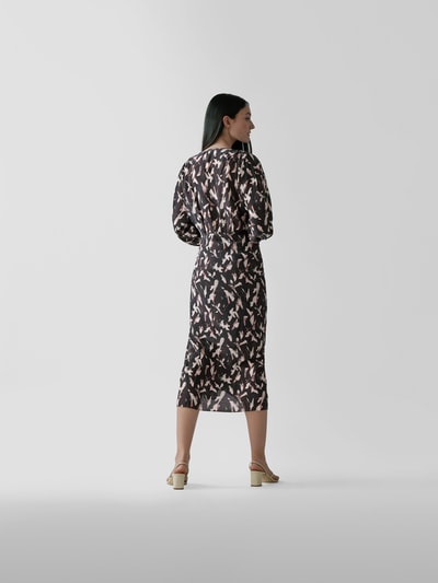 Iro Midikleid mit floralem Muster Schwarz 5