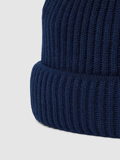 Roy Robson Beanie met omslag van scheerwolmix Marineblauw - 2