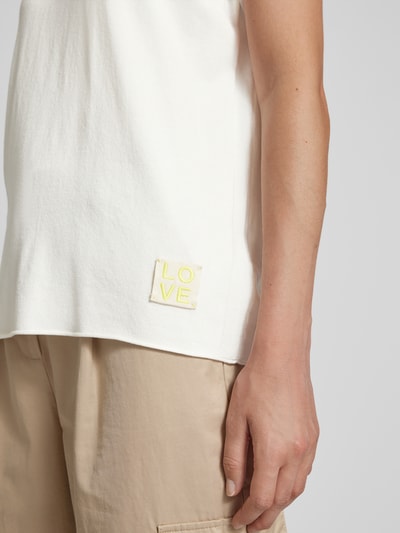 Lieblingsstück T-Shirt mit Label-Detail Modell 'Karista' Offwhite 3