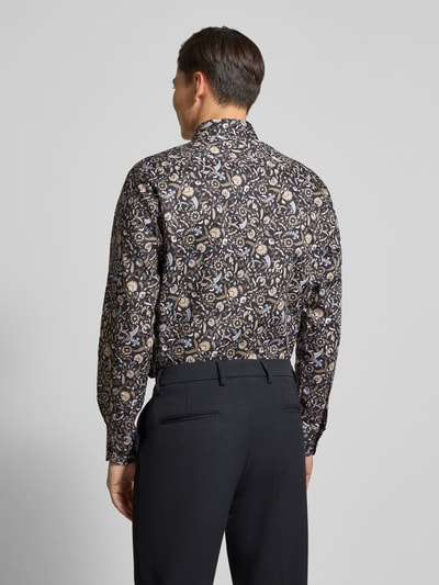 ETERNA Regular fit zakelijk overhemd van katoen met kentkraag Marineblauw - 5