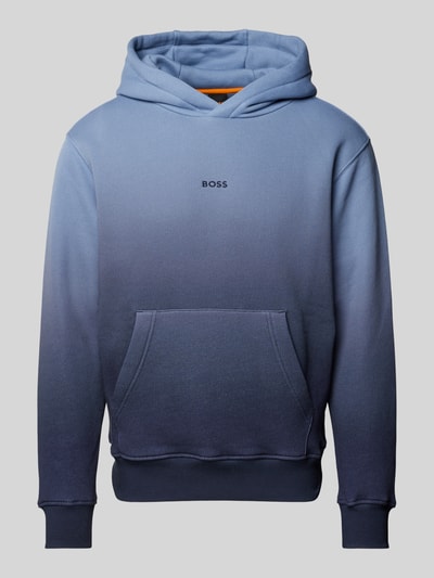 BOSS Orange Hoodie met extra brede schouders, model 'Gradient' Bleu - 2