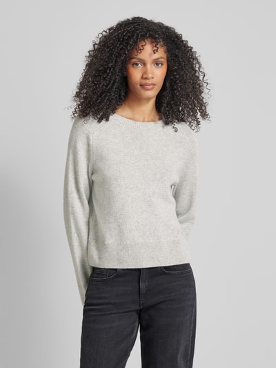 Lanius Gebreide pullover met trompetmouwen Lichtgrijs gemêleerd - 4