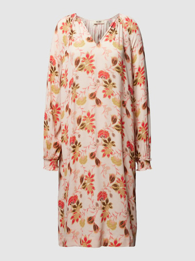 MOS MOSH Knielange jurk met all-over bloemenmotief, model 'MATJANA' Rosé - 2
