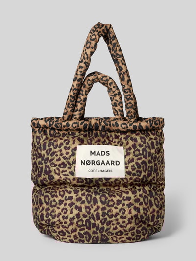 MADS NØRGAARD Tote bag met logopatch, model 'Pillow' Middenbruin - 2