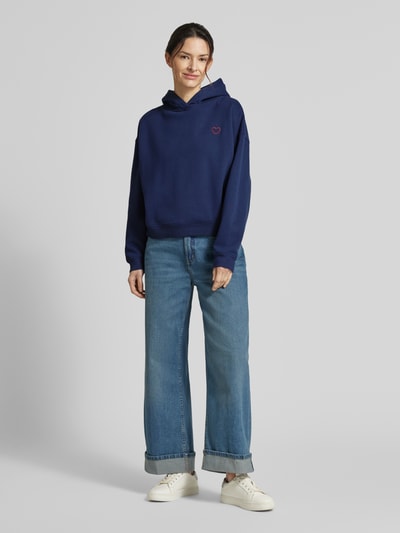 OPUS Hoodie mit Stitching Modell 'Galentine' Blau 1