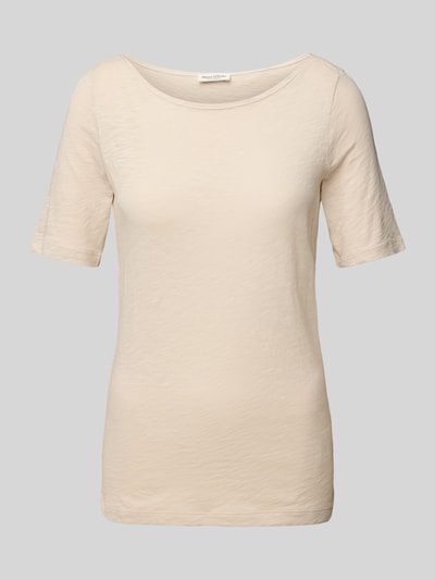Marc O'Polo Regular fit T-shirt met boothals Zand - 2