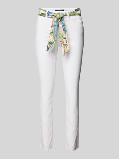 Marc Cain Jeans mit Stoffgürtel Weiss 2