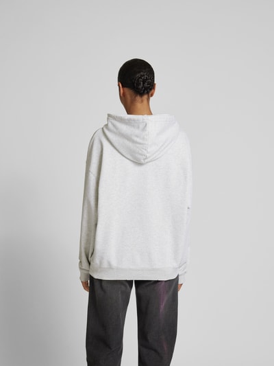 Anine Bing Oversized Hoodie mit Label-Print Hellgrau 5