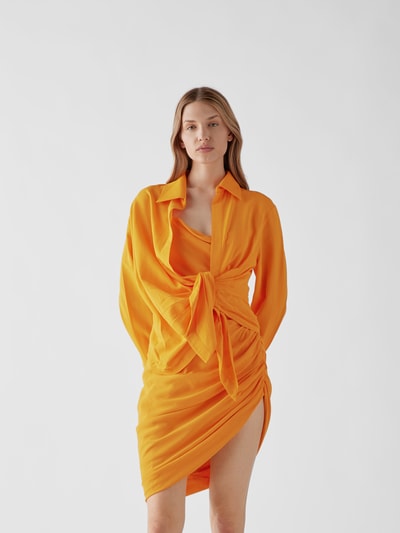 Jacquemus Hemdbluse in Wickel-Optik Orange 4