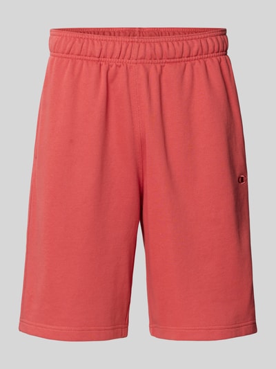 CHAMPION Relaxed fit sweatbermuda met logostitching, model 'ICONS' Rood - 2