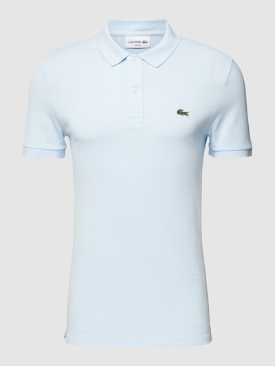 Lacoste Poloshirt mit Label-Stitching Hellblau 2