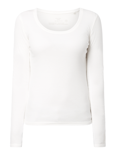 OPUS Longsleeve aus Baumwoll-Modal-Mix Offwhite 2