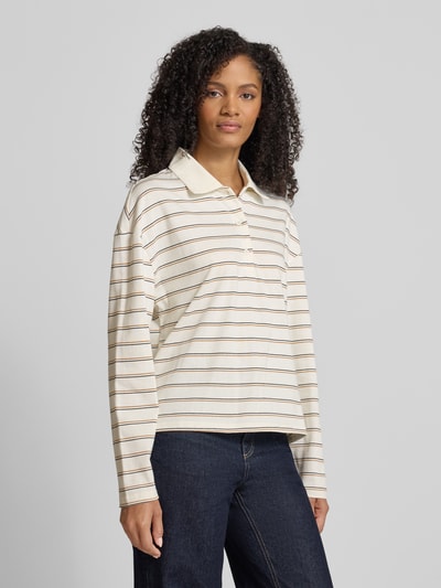 My Essential Wardrobe Shirt met lange mouwen en polokraag, model 'Anna' Offwhite - 4