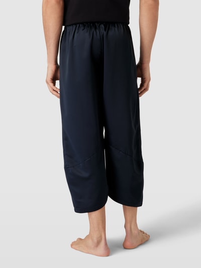 Emporio Armani Spodnie od piżamy z detalem z logo model ‘DELUXE’ Ciemnoniebieski 5