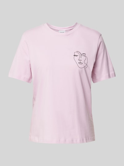 Vila T-Shirt mit Motiv-Print Modell 'SYBILLA' Rosa 1