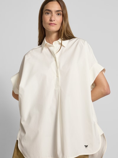 Weekend Max Mara Loose Fit Hemdbluse aus reiner Baumwolle Modell 'ARDEA' Weiss 3