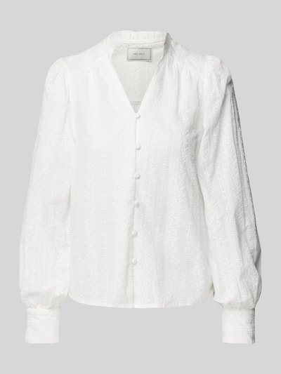 Neo Noir Bluzka z listwą guzikową model ‘Massima’ Biały 2