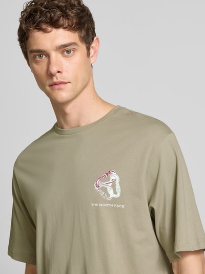 The North Face T-shirt z nadrukiem z logo Jasnoszary 3