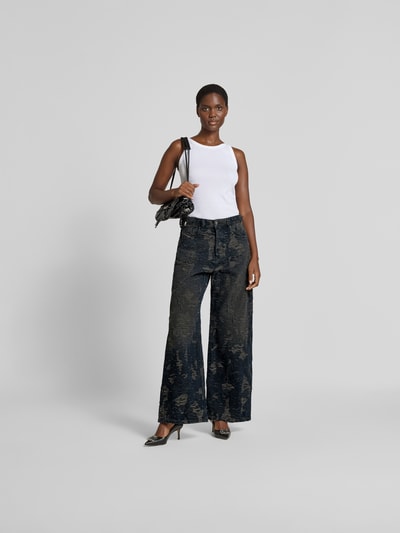 Diesel Wide Fit Jeans im Used-Look Dunkelgrau 1