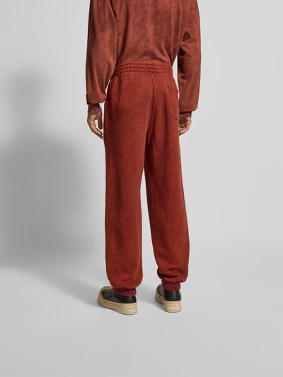 Diesel Sweathose mit Label-Print Rostrot 5